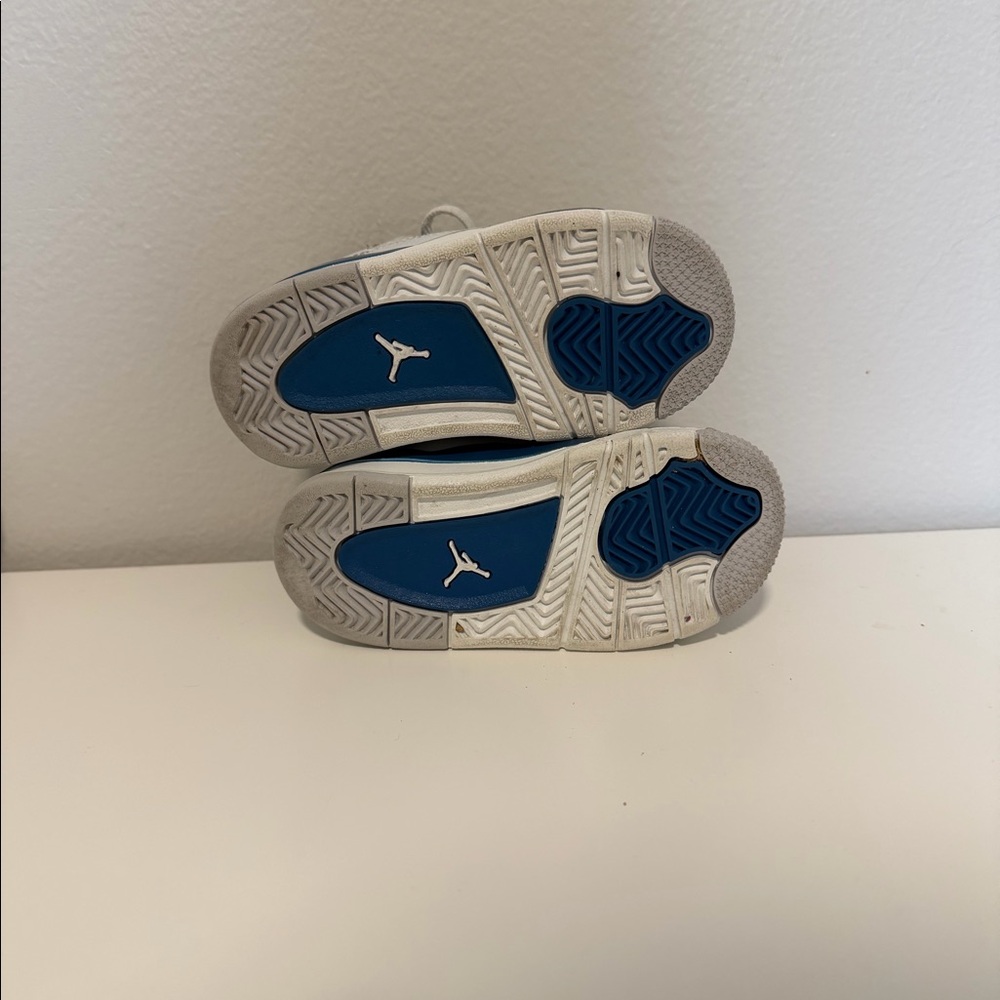 Toddler's Jordan 4 Retro Off White/Military Blue - Picture 2 of 5